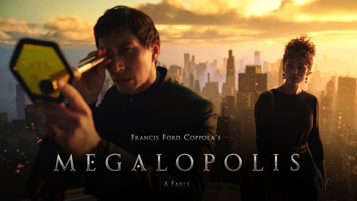tremorphonic's tweet image. Today's viewing: #Megalopolis
Dystopian punk noir with delusions of Shakespearean grandeur. Plot very thin and depth of a baking tray. Visually interesting but achingly dull. For something with so much promise this just didn't deliver.
#NowWatching #movies