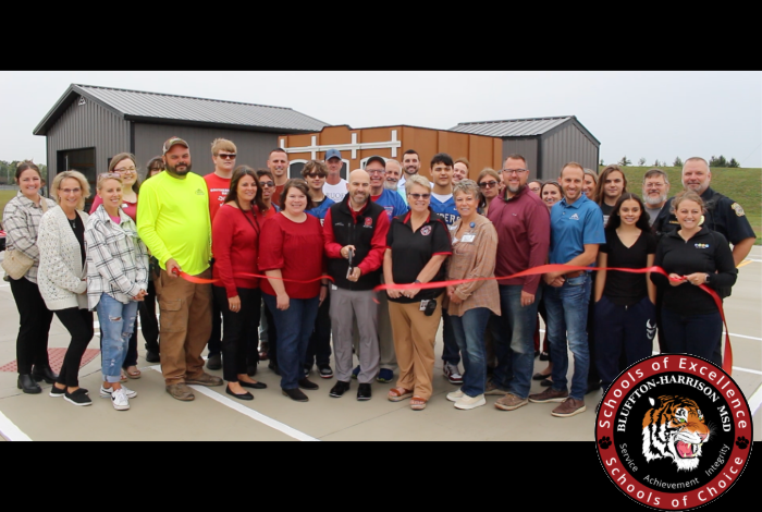 BHMSDnews's tweet photo. This morning community members gathered at Bluffton-Harrison Elementary School to join BHMSD in celebrating the ribbon cutting of the "Our Town" Safety Village! #BHMSD #oneBluffton #EveryMomentMatters #LegacyUnleashed  🔗 https://t.co/9LexSwe9nl https://t.co/XPVBYlfwQv