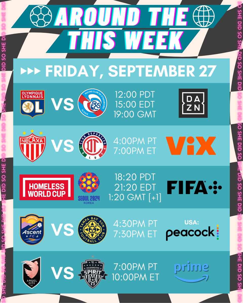 SoShxDid's tweet photo. ☀️Hello, good morning or perhaps GOOD AFTERNOON (ifykyk). Get a start to your weekend with @Saudi_WPL, @diefrauenliga, @LigaF_oficial, @BarclaysWSL, @ArkemaPL, @LigaBBVAFemenil, the final rounds of the @homelesswrldcup, @USLSuperLeague, &amp; @NWSL!

🏳️‍⚧️🏳️‍🌈🇸🇦🇩🇪🇪🇸🏴󠁧󠁢󠁥󠁮󠁧󠁿🇫🇷🇲🇽🇰🇷🇺🇸🇯🇵🍉 https://t.co/IDfUmV1kUa