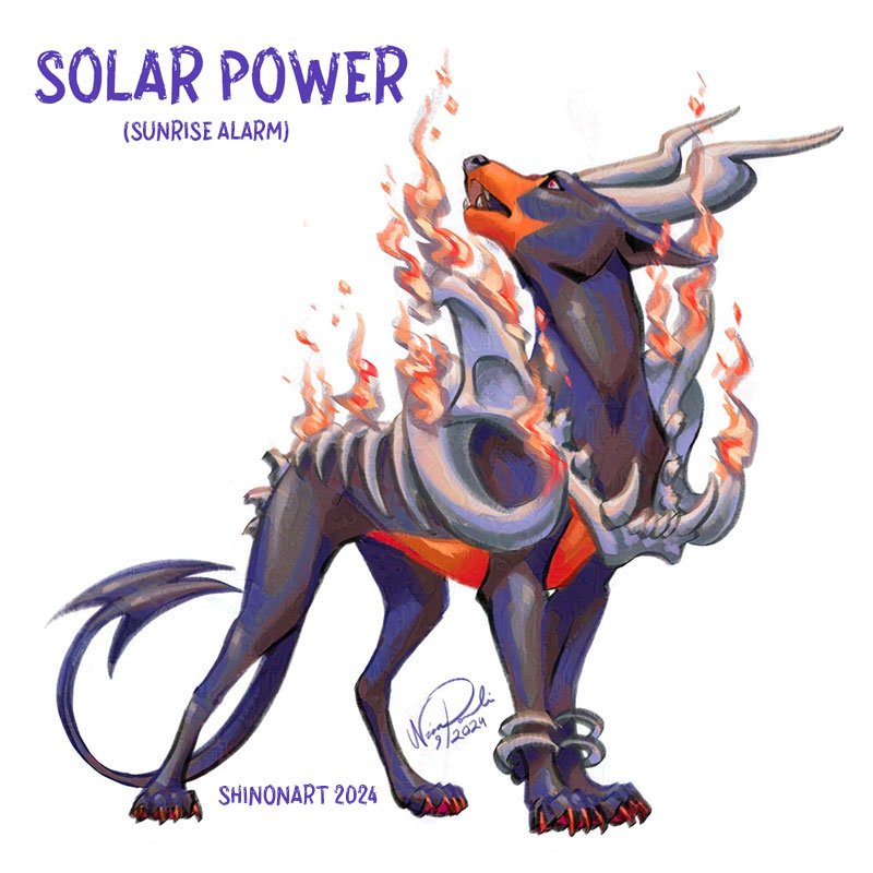 What if abilities changed the appearance of a Pokemon?

Some hot dogs! I love shiny Houndoom so I had to draw one. Also Mega Houndoom just might be the best Mega evolution design there is.