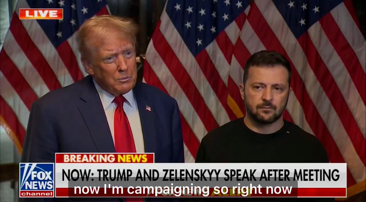 JoeyMannarino's tweet image. Zelenskyy is smiling ear to ear looking at Kamala knowing she’ll be a dumb patsy for Ukraine.

He looks utterly miserable with Trump knowing that the flow of cash is about to stop and his work-from-home gig making billions is about to end.

I’ll vote for the one who Zelenskyy…
