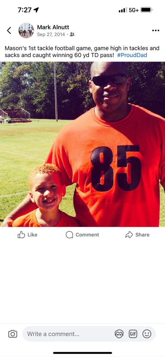 Alnutt41's tweet photo. Wow!! 10 years ago today! My man @mason_alnutt50 has been playing at a high level ever since! Plus there is a slight size difference from then to now ๐คฃ. Good luck son and @CanisiusHSFB tomorrow on the 101st game against St. Joes. #GoCrusaders #TeamAlnutt #ProudDad https://t.co/Toydb1js1H