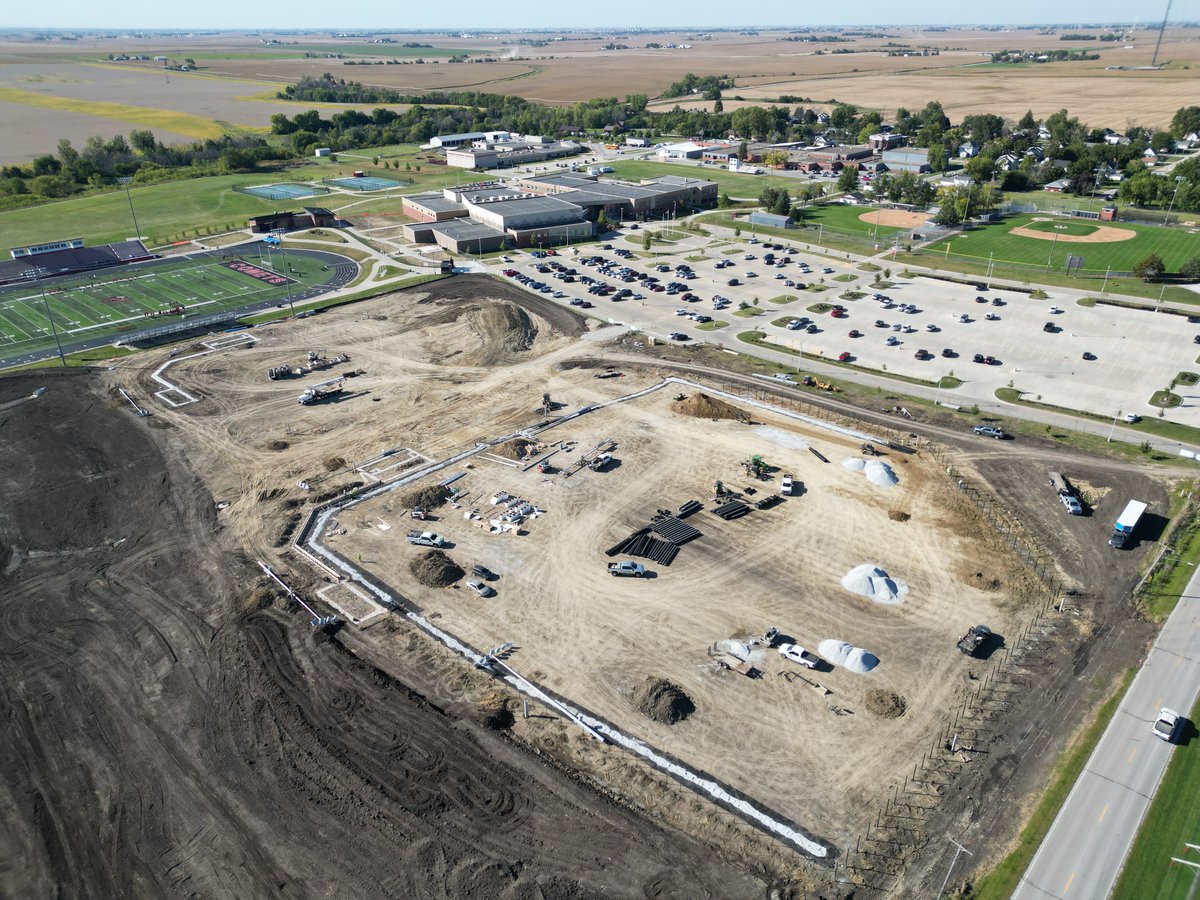 Drainage is underway on the new North Polk baseball field.