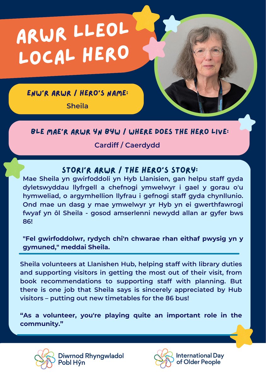 Lles Caerdydd / Cardiff Wellbeing (@car_wellbeing) on Twitter photo 💙💛 To mark the UN’s Older Persons Day, we are celebrating and giving thanks to some of our older volunteers for their contributions to their communities #localhero
<a href="/WGHealthandCare/">Welsh Government Health and Social Care</a> 💙💛 To mark the UN’s Older Persons Day, we are celebrating and giving thanks to some of our older volunteers for their contributions to their communities #localhero
<a href="/WGHealthandCare/">Welsh Government Health and Social Care</a>