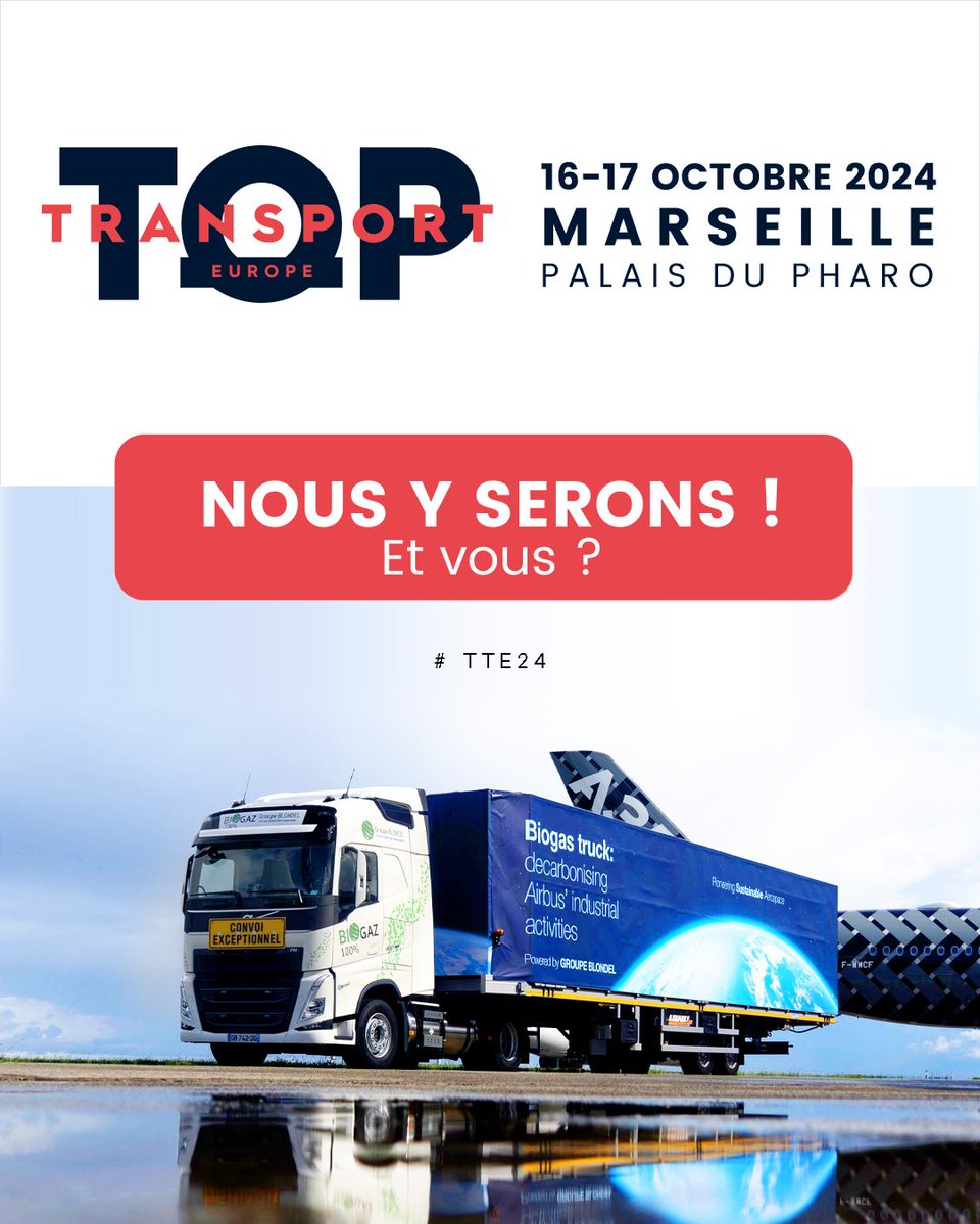 📣 Le <a href="/GroupeBlondel/">Groupe BLONDEL</a> sera au #TopTransportEurope à Marseille ! 🚛  

Rendez-vous incontournable des professionnels du transport et de la logistique pour échanger, réseauter, et découvrir des solutions innovantes face aux défis du secteur. Venez nous rencontrer !