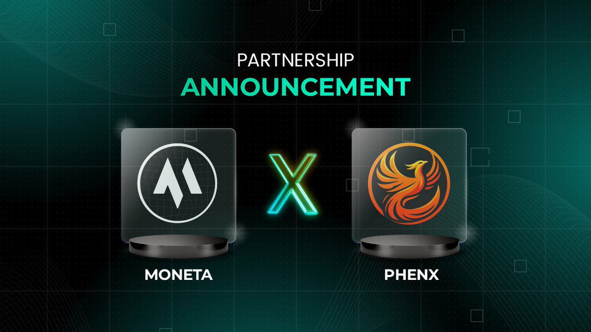NEW PARTNERSHIP ANNOUNCEMENT

We’re thrilled to welcome <a href="/phenxdex/">phenx dex</a>  to the Moneta ecosystem!

$MNTA X $PNX

PhenX represents the true rebirth of decentralized trading, the way it was meant to be. With no transaction fees, low gas fees, vital safety features and crucial trading