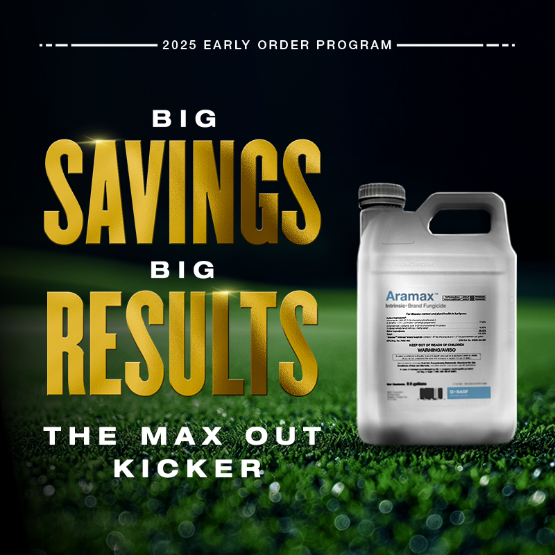 BASFTurf_us's tweet photo. Protect your fairways from 26 of the toughest turf diseases and earn serious savings when adding Aramax Intrinsic brand fungicide to your plan.