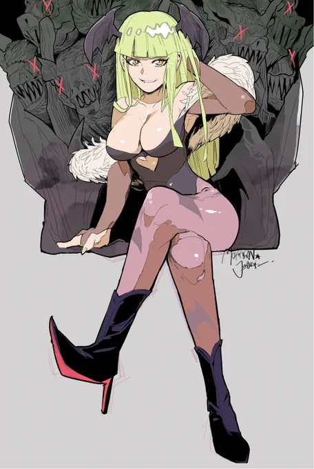 #格ゲーキャラ描こうぜ #Darkstalkers 定期的に描きたくなるモリガン② 