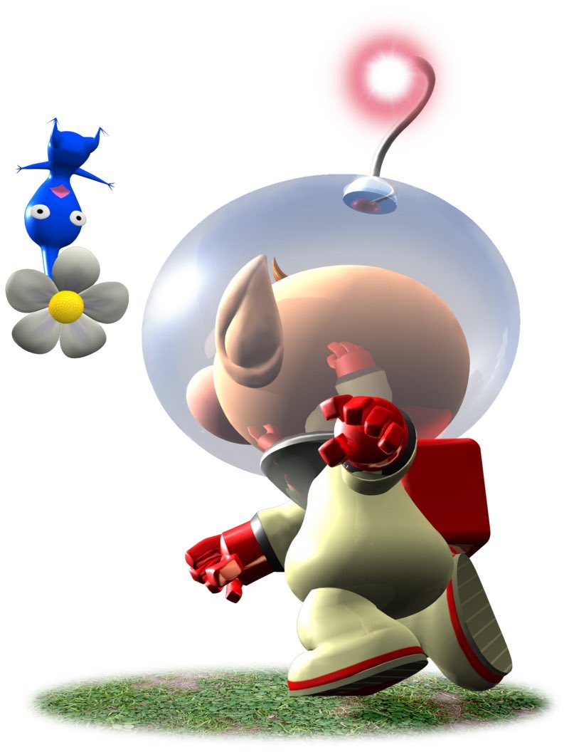 Upon discovering a strange alien plant, Olimar’s first reaction is to yank the sprout out of the ground.

After discovering the sprout is actually a living creature, Olimar’s second reaction is to chuck it at other things. 

Truly, he is a man of science.