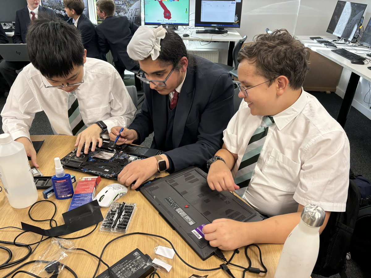 Computer maintenance at coding club today