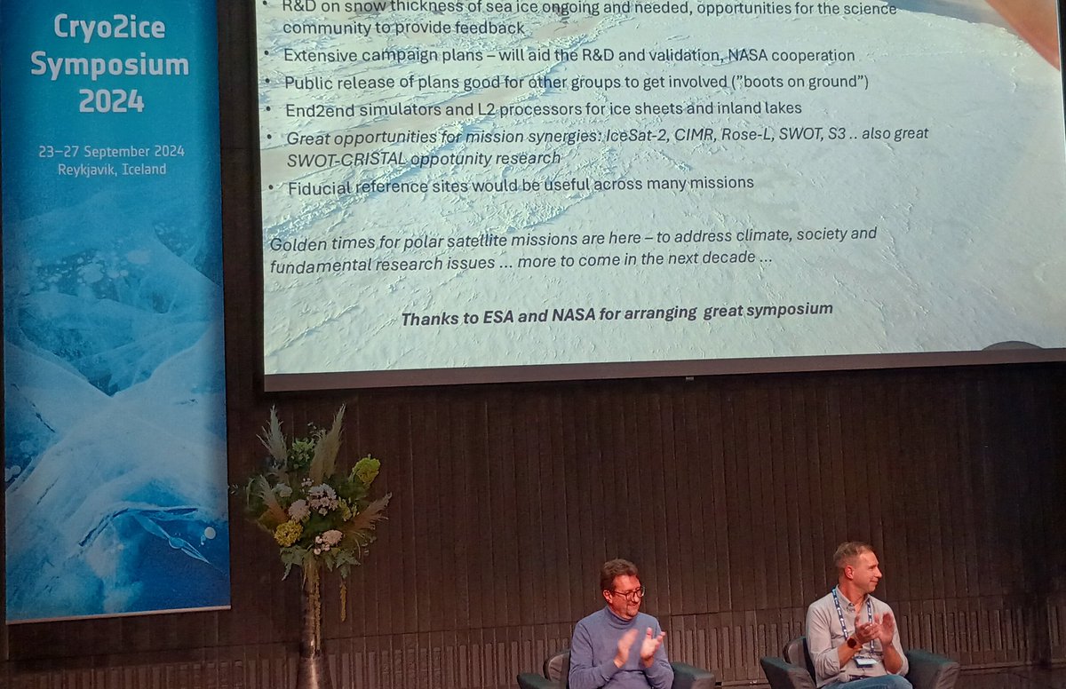 Dr Sinead L Farrell (@dr_slfarrell) on Twitter photo We're enjoying Golden times for polar satellite altimetry thanks to <a href="/esa_cryosat/">ESA's CryoSat mission</a> <a href="/NASA_ICE/">ARCHIVED - NASA Ice</a> #Cryo2Ice and <a href="/NASAGoddard/">NASA Goddard</a>'s Aimée Gibbons notes the data are critical. Not only for doing fundamental research but also for addressing climate and societal challenges. We're enjoying Golden times for polar satellite altimetry thanks to <a href="/esa_cryosat/">ESA's CryoSat mission</a> <a href="/NASA_ICE/">ARCHIVED - NASA Ice</a> #Cryo2Ice and <a href="/NASAGoddard/">NASA Goddard</a>'s Aimée Gibbons notes the data are critical. Not only for doing fundamental research but also for addressing climate and societal challenges.