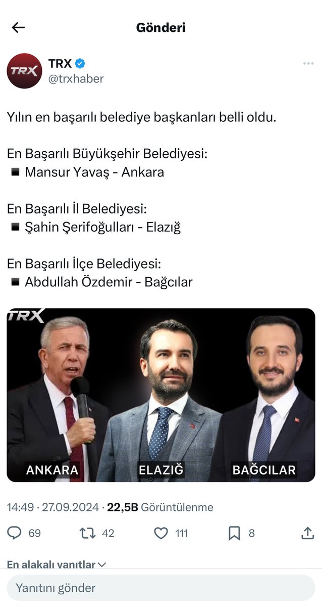 karacimsithalil's tweet photo. Tebrikler başkanım..👏👏 @sahin_serifoglu https://t.co/eVTLAiXWP1