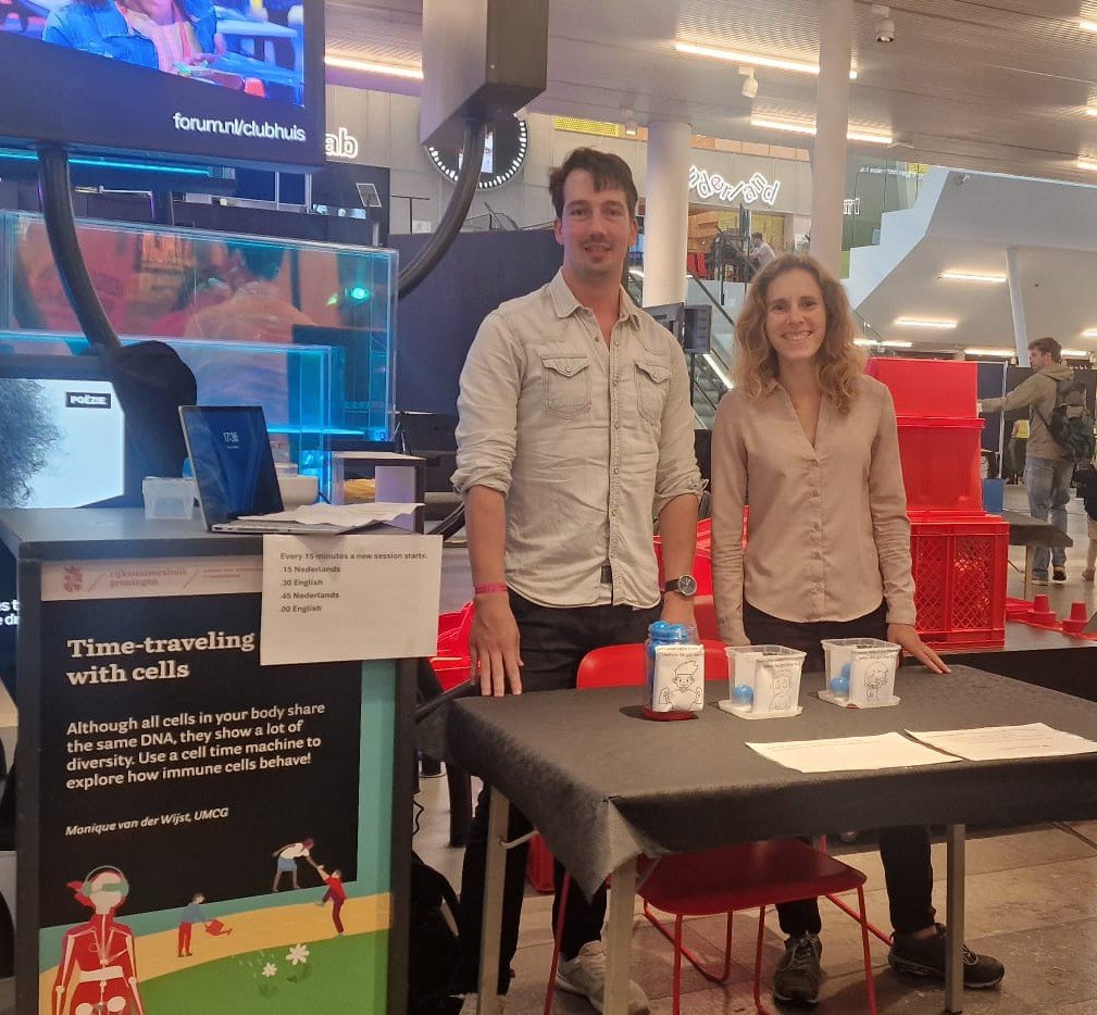 Monique van der Wijst (@moniquevdwijst) on Twitter photo Travel back in time with your cells to predict your immune response!
Presenting our research at the European Researchers' Night at the Forum in Groningen.
<a href="/UMCGgenetica/">UMCG Genetica</a> Travel back in time with your cells to predict your immune response!
Presenting our research at the European Researchers' Night at the Forum in Groningen.
<a href="/UMCGgenetica/">UMCG Genetica</a>