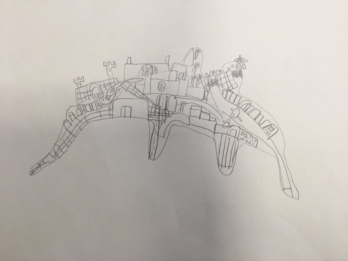 GlowwormsStF's tweet photo. Glow-worms have been busy this afternoon creating plesiosaurs with Lincoln landmarks in the style of Andy Council @StFaithsTweets @AndyCouncil https://t.co/74jdeHEyDB