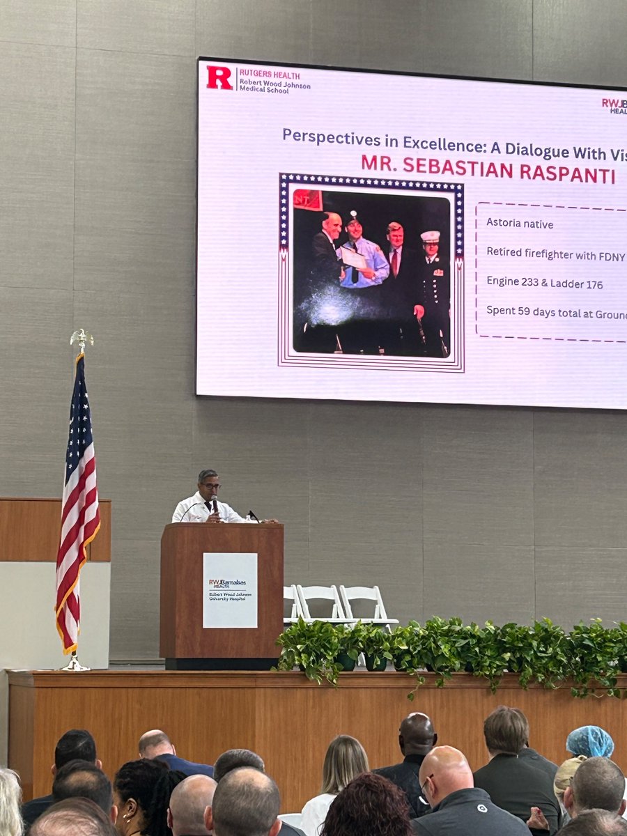 So proud of the formidable <a href="/SurgEdMD/">Mayur Narayan</a> for creating the first T.E.A.M.S meeting honoring 9/11 responders.  Amazing collaboration and community building. <a href="/rwjsurgery/">Rutgers RWJMS Surgery</a> <a href="/RWJUH/">Robert Wood Johnson University Hospital</a>  <a href="/RWJMS/">Rutgers RWJMedSchool</a>