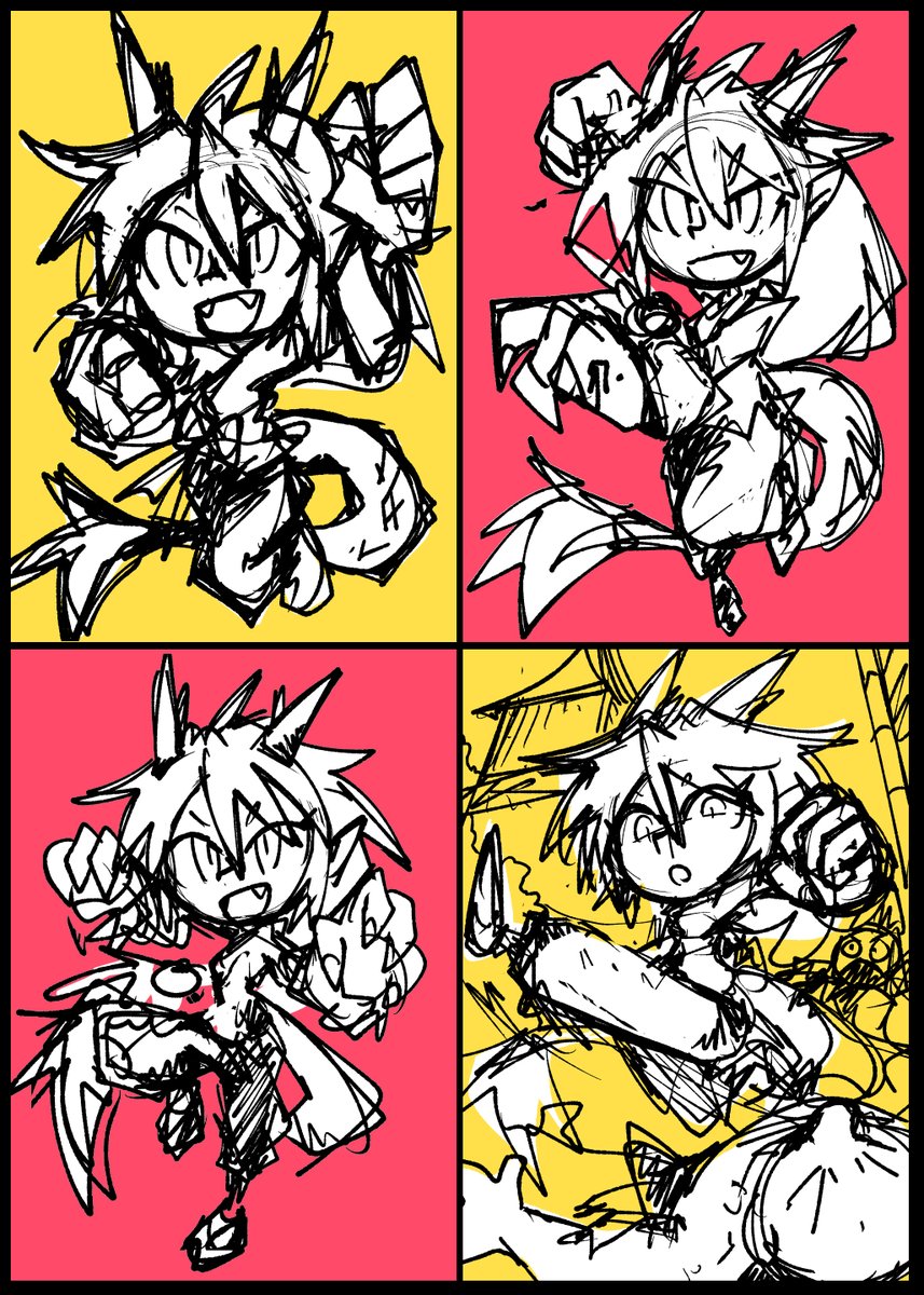 More sketches of the image set which blew to 20. Character designs, story illustrations and cover & gameplay mock-ups which I'll upload publicly on a later date.
It's been fun drawing this little kung fu-dragon and imagining what sort of a crazy adventure she'd have.