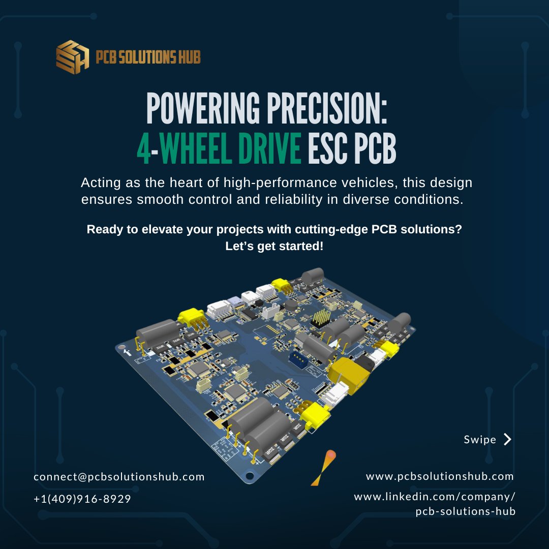 PCB_Sol_Hub's tweet image. Another successful project! Our 4-Wheel Drive ESC PCB ensures precision and reliability for high-performance vehicles, delivering smooth control even in the toughest conditions.
Let’s collaborate to power your next innovation!
#pcbdesign #prototypeengineering #schematicdesign