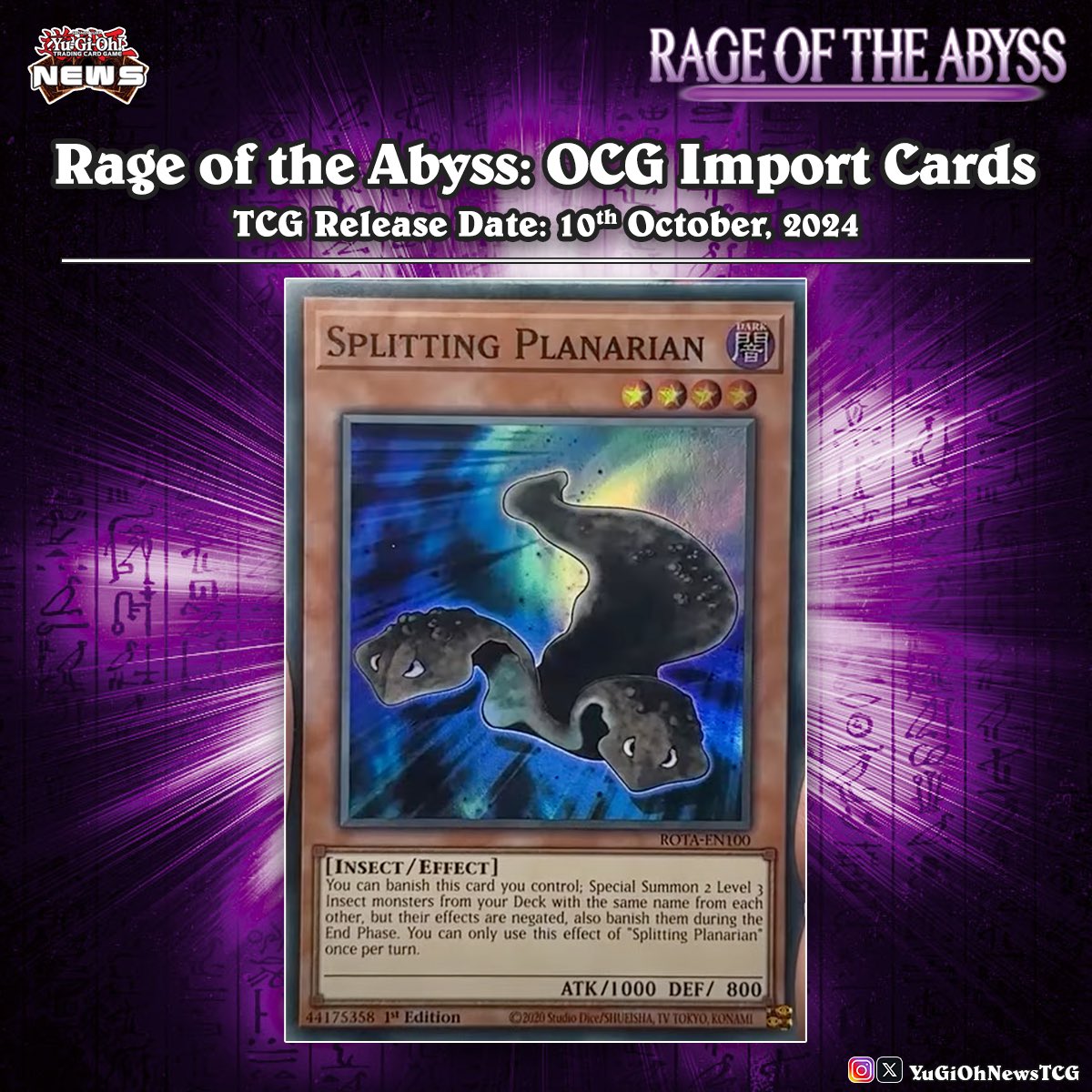 A TCG core set wouldn't be complete without a few OCG import cards. Here are the import cards for the "Rage of the Abyss" TCG set Source: A TCG core set wouldn't be complete without a few OCG import cards. Here are the import cards for the "Rage of the Abyss" TCG set Source: