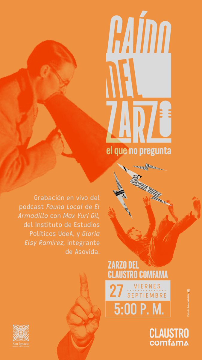 elarmadilloco's tweet image. #FaunaLocal Hoy, desde las 5 de la tarde, conversamos en el Claustro de @Comfama con Gloria Elsy Ramírez y @maxgilr sobre búsquedas, memoria y desapariciones.

¿Por qué la desaparición ha sido un arma de guerra tan usada en 🇨🇴? ¿Qué pasa con los espacios de memoria en Antioquia?