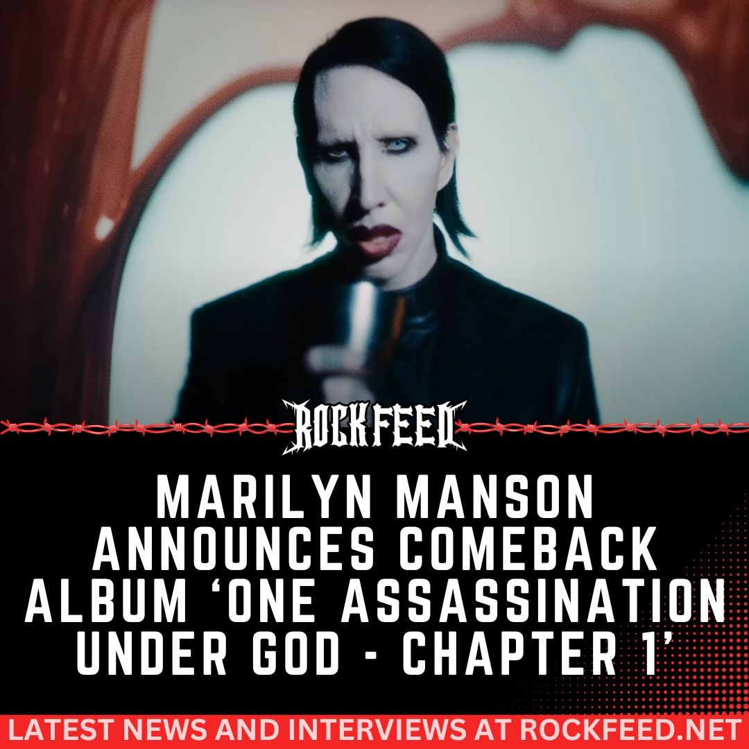RockFeedNet's tweet photo. Marilyn Manson has announced his comeback album ‘One Assassination Under God - Chapter 1’ slated for release November 22 via Nuclear Blast. https://t.co/OopCTpzTpr