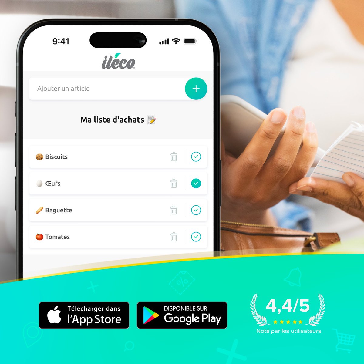 📝 Ne rentrez plus chez vous en ayant oublié la baguette de pain 🥖, les tomates 🍅 ou encore les biscuits des enfants ! 🍪

✅ Ajoutez au fur-et-à-mesure ce dont vous avez besoin à votre liste de courses et listez le simplement dans votre application <a href="/Ilecoapp/">ILÉCO </a> 📱