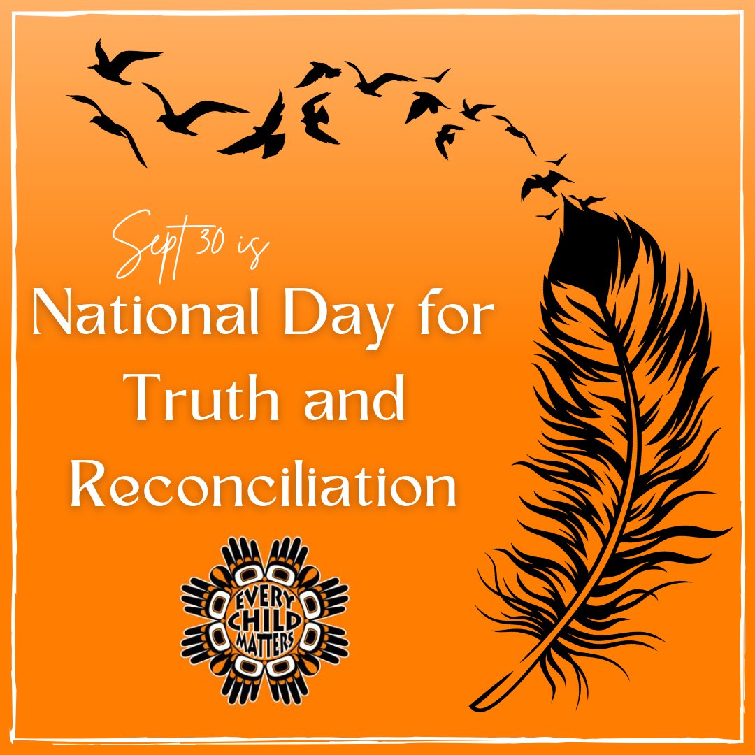 September 30th is National Truth and Reconciliation Day and Orange Shirt Day!

Let's honour the resilience of residential school survivors and acknowledge the lasting impacts of colonization on Indigenous communities.

#EveryChildMatters
#NationalDayforTruthandReconciliation