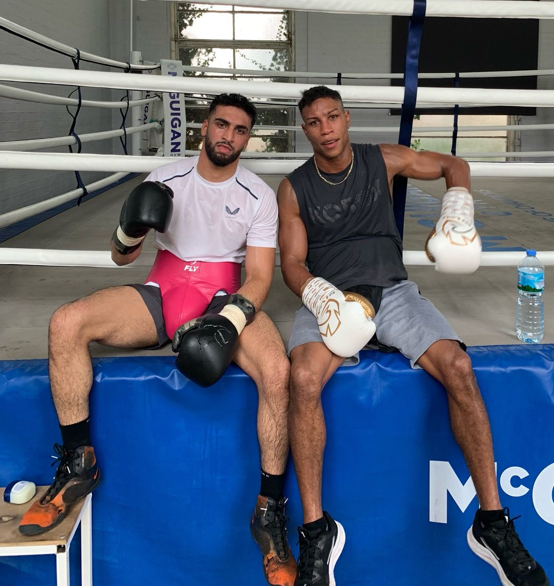 Great rounds for <a href="/adamsuperkid/">Adam Azim</a> with BilalFawaz at <a href="/McGuigans_Gym/">Shane McGuigan</a> today. 
See you next week Kelvin
<a href="/SkySportsBoxing/">Sky Sports Boxing</a> 19th Oct can’t come quickly enough.