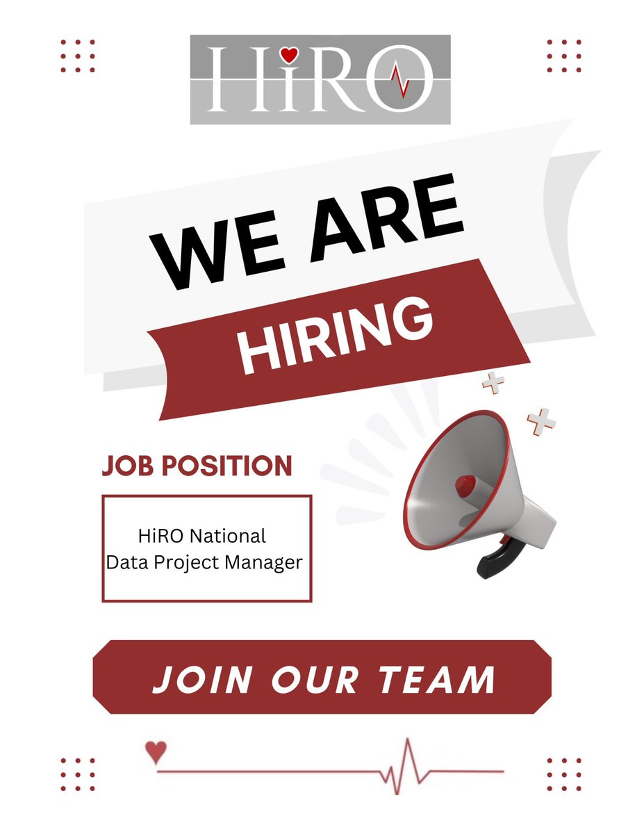 Our HiRO Coordinating Centre is hiring! Consider joining our team in the role of HiRO National Data Project Manager.

Apply here: 

ubc.wd10.myworkdayjobs.com/en-US/ubcstaff…

Please note: this is a temporary role until October 2025.