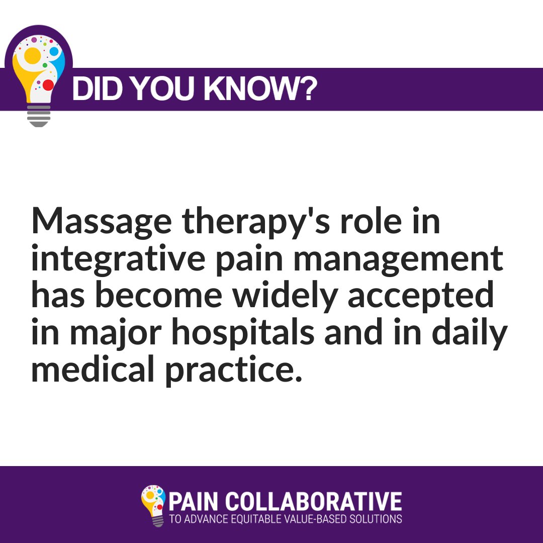 #MassageTherapy can help with pain relief, reduce medical costs, and improve quality of life. Learn more at amtamassage.org/resources/mass….

#PainAwarenessMonth #ChronicPain #RightCareAtTheRightTime #WholeHealth #IntegrativePainManagement