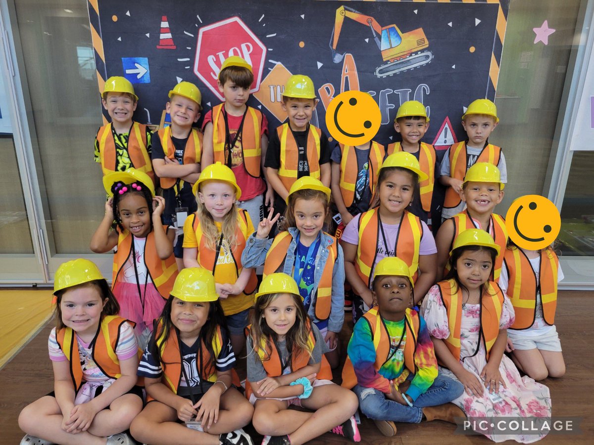 DenuneH's tweet photo. @TISDGOES first grade #RockYourSchool construction day! 🚜👷🏾🔨 https://t.co/CfA3lwIC7I