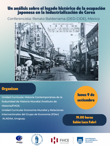 El pasado 9 de setiembre se realizó la conferencia organizada por la UC Historia Contemporánea de la Subunidad de Historia Mundial de la FHCE, la UC Economía Mundial y RRII del Grupo de Economía de FDer, y <a href="/AladaaU/">ALADAA Uruguay</a>  Muchas gracias <a href="/ALADAAmx/">ALADAA México</a>  Renato Balderrama