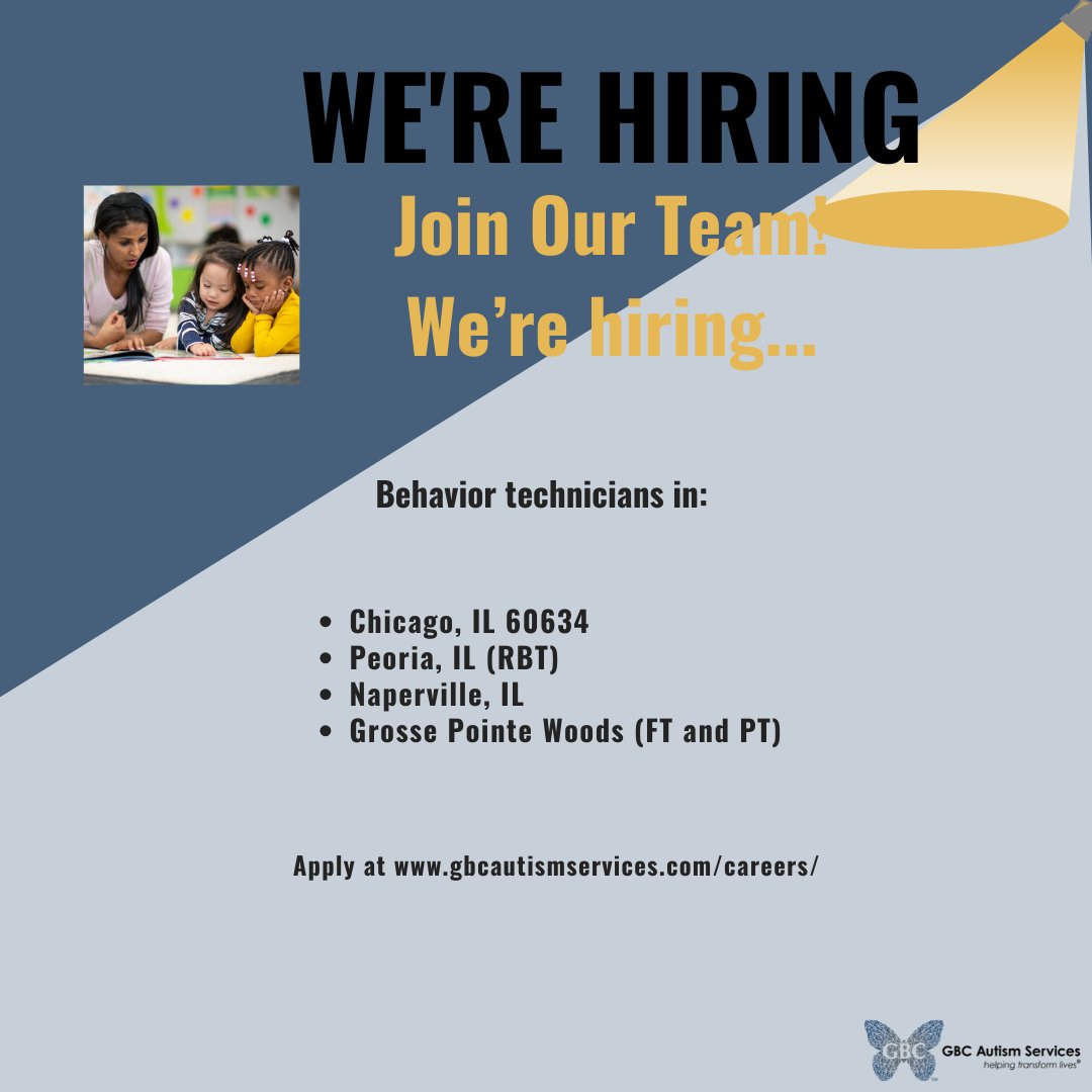 GBCautism's tweet photo. #Hiring #Share #Apply #CareersInABA #Autism #PartTime #FullTime 
https://t.co/6b7LLUdC9i https://t.co/bAKZ6CzLgJ
