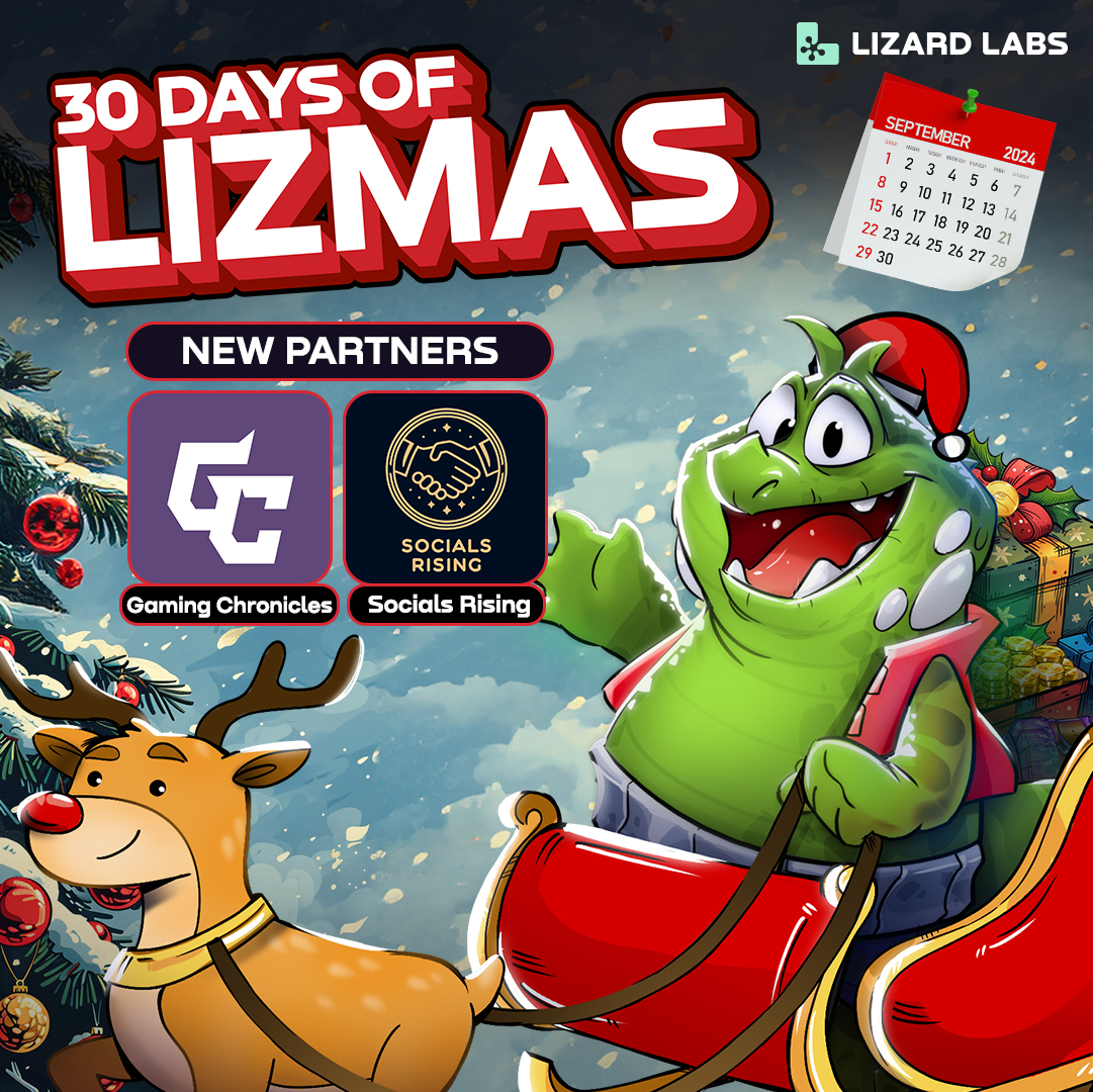 Happy Festive Friday, Lizards!

Gaming Chronicles &amp; Socials Rising are feeling the Lizmas vibes 🎄

Lizards + stronk web3 gaming communities = 🔥

Their community members and asset holders get a higher score in our programmatic airdrop, increasing their overall position to