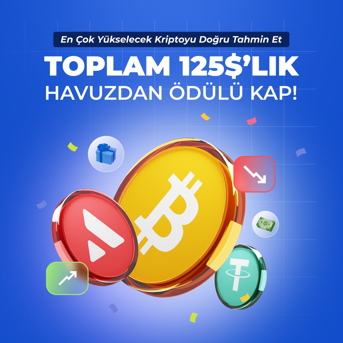 🎉 Toplam 125$ Ödüllü Tahmin Yarışmamız Başlıyorrr!! 🎁 Bu piyasayı en iyi ben bilirim diyenleri buraya bekliyoruz! 🔮

💰 27 Eylül Cuma 19.00 - 30 Eylül Pazartesi 19.00 tarihleri arasında ortak'ta listeli 200+ kriptodan hangisinin en çok yükseleceğini bilen 5 kişi, 125$'lık ödül