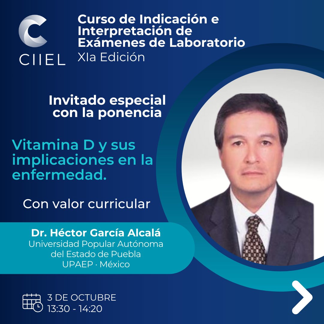 LabPolanco's tweet image. El próximo 3 y 4 de octubre se llevará a cabo nuestro Curso CIIEL. Contaremos con invitados de primer nivel como el Dr. Héctor García Alcalá de la Universidad Popular Autónoma del Estado de Puebla UPAEP- México.
¡Regístrate ya de forma gratuita en lnkd.in/ers8MaGp