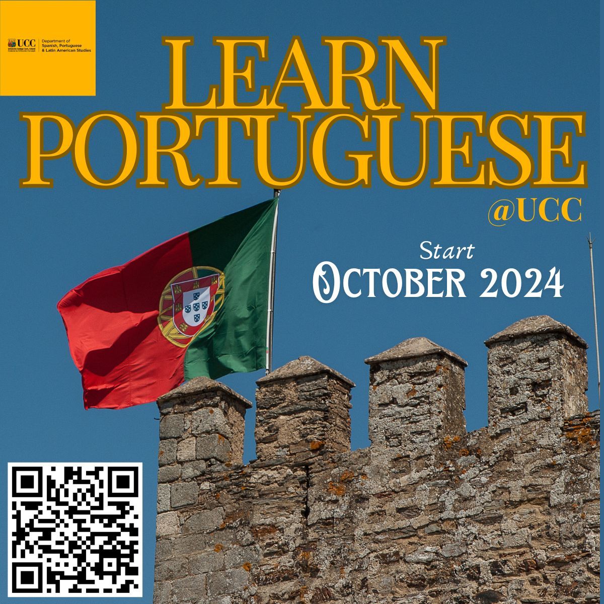 Last chance! Join our exciting 10-week courses starting this October. Registration is now open – secure your spot today and embark on your language learning journey! 🌟

#LearnPortuguese #LanguageCourses #UCCSPLAS #RegisterNow

buff.ly/47bpKQR