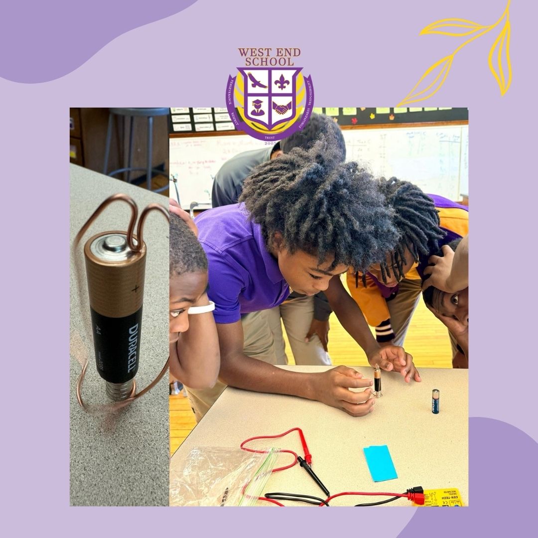 WestEndSchool's tweet image. 8th grade physics created a simple machine by completing a circuit using a battery and magnets

Add #WES2024 #learningisliving #excellenceineducation #stem #leadership  #provinggeniusineveryneighborhood #excellence #westendschool