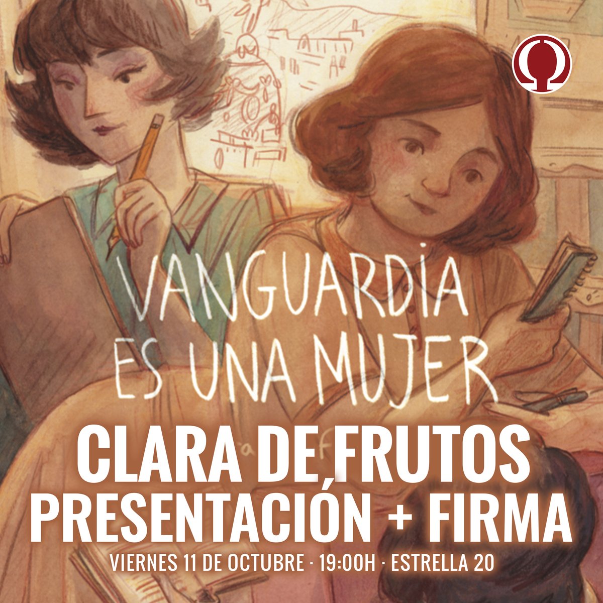 Omega Center Madrid (@omegacenter0) on Twitter photo ✍️ Presentación y firmas de VANGUARDIA ES UNA MUJER con CLARA DE FRUTOS.
📚 Reserva tu ejemplar dedicado aquí 👉 i.mtr.cool/vyzbxffcek
🗓️ 11 de Octubre.
⏰ 19:00h
🎙️ Carla Berrocal
📍 Estrella 20
✉️ Reserva tu plaza mandando un mail a eventos@otakucenter.es ✍️ Presentación y firmas de VANGUARDIA ES UNA MUJER con CLARA DE FRUTOS.
📚 Reserva tu ejemplar dedicado aquí 👉 i.mtr.cool/vyzbxffcek
🗓️ 11 de Octubre.
⏰ 19:00h
🎙️ Carla Berrocal
📍 Estrella 20
✉️ Reserva tu plaza mandando un mail a eventos@otakucenter.es
