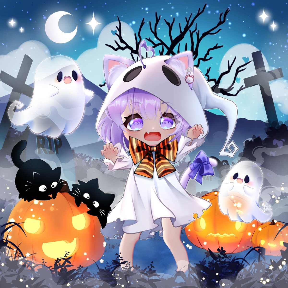 Kicking off the Spookathon early! Stream will start in 2 hrs so I can get some game time in Zenless Zone Zero before the horror games kick off at 7 PM through the rest of the weekend! 👻🙀

🎨: <a href="/kimithepumpkin/">kimithepumpkin✨comms open✨</a>