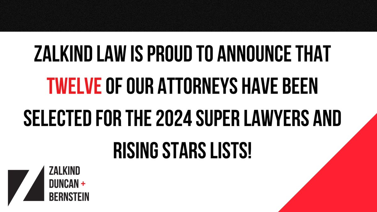 zalkindlaw's tweet photo. We are pleased to share that twelve Zalkind Law attorneys have been named to the 2024 Massachusetts @SuperLawyers  and Rising Stars lists! Read more here: https://t.co/2qmpnXDL8q https://t.co/B8Whql2xs1