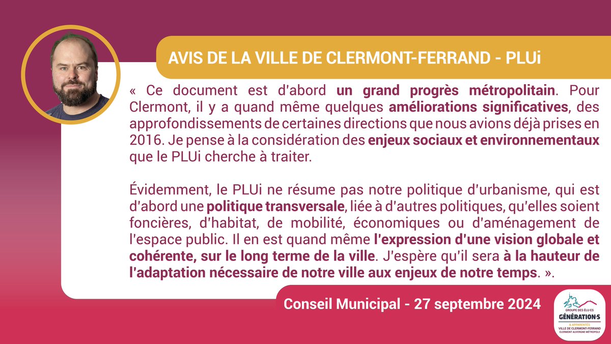 Élu·e·s Génération·s & apparentés Clermont-Ferrand tweet media