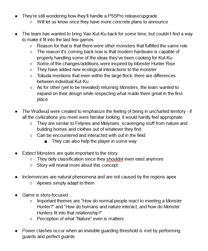 Oceaniz96's tweet photo. Dengeki TGS MH Wilds Interview with Tsujimoto, Fujioka and Tokuda!

Dont have time for a full translation but heres the important stuff I found while having a quick look, absolutely read the article yourself tho and correct me if I got smn egregiously wrong🙏 https://t.co/HqYvYZcJSr