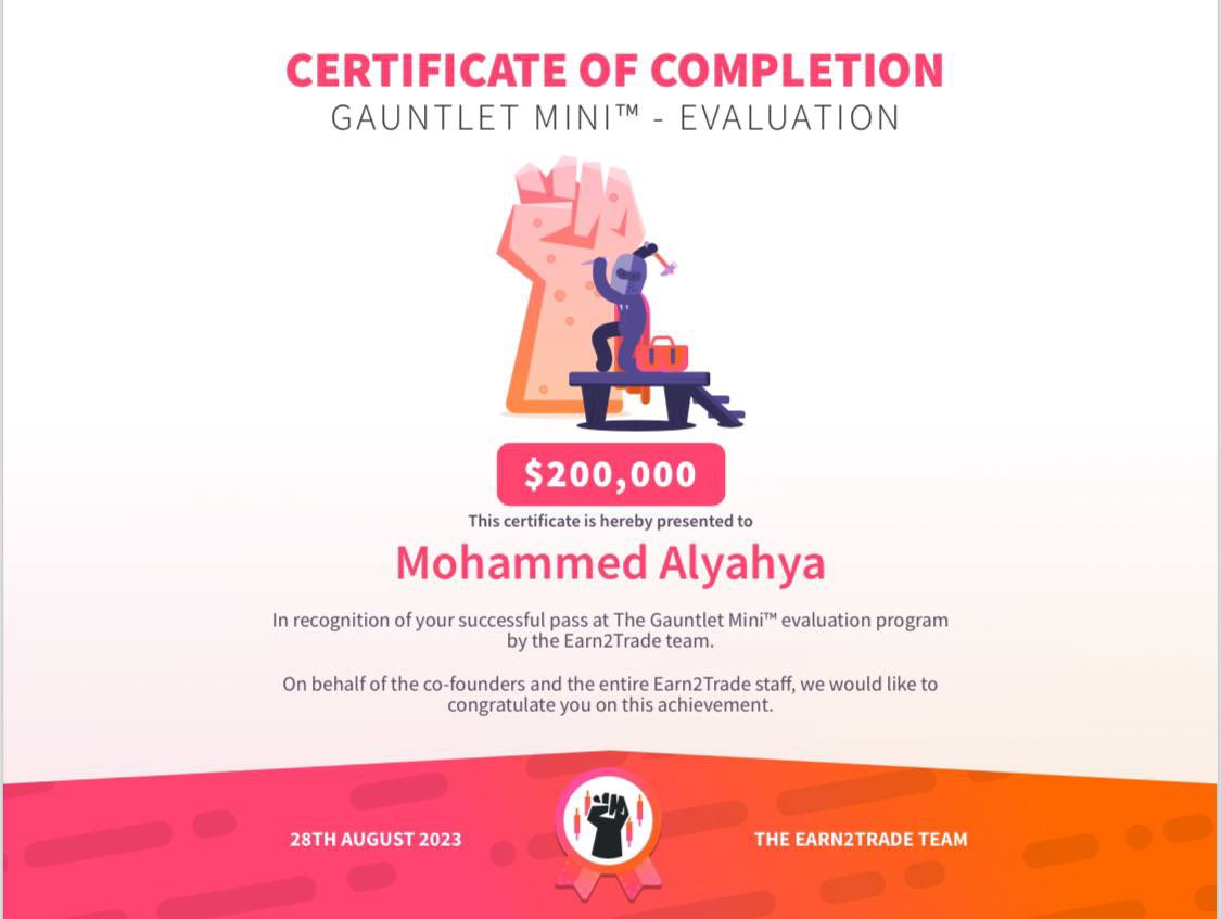 قربنا نقفل الاشتراك في الدورة

العدد الكبير ما يساعدني اتابع مع المتدربين
والعرض هذا استثنائي لليوم الوطني

خريطة النجاح في المحفظة الممولة بين يديك
واهدافك على مسافة قصيرة
حافظ على اموالك الحقيقية
وتداول باموالهم والخسارة عليهم

تداول نظامي تحت اشراف هيئة السوق الامريكي CMA