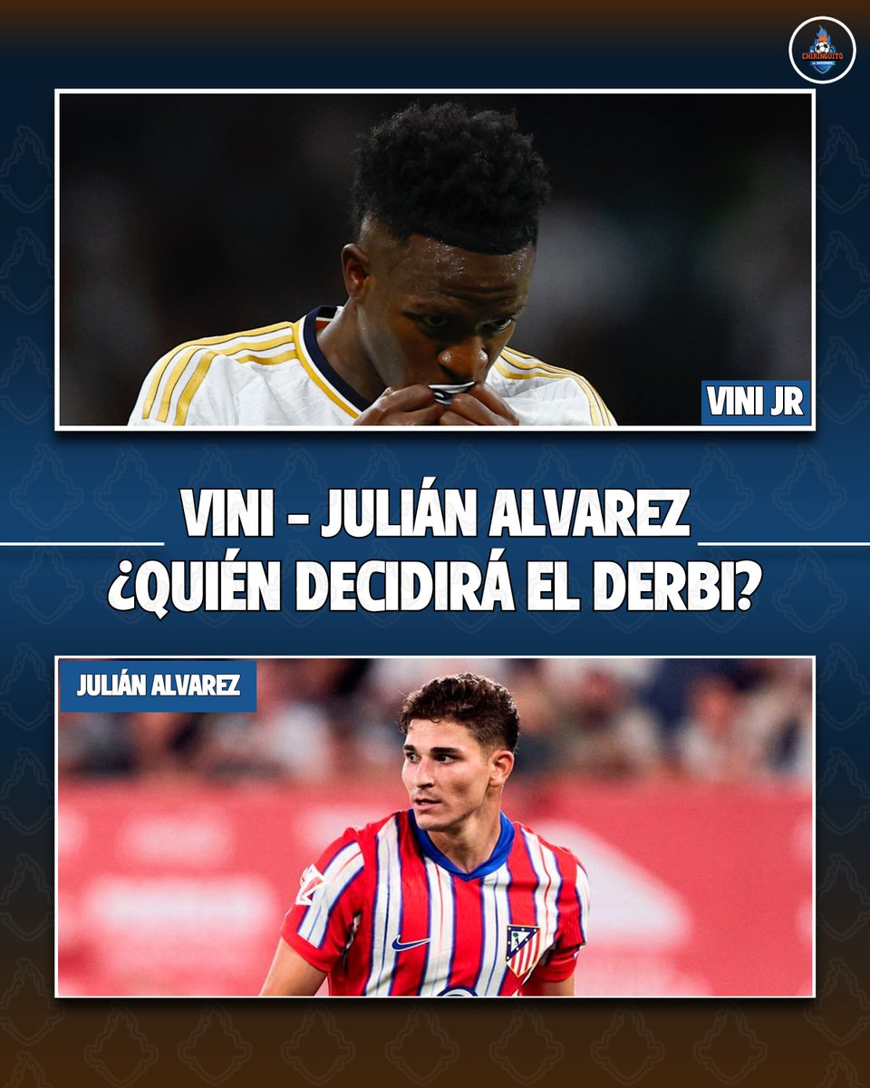 elchiringuitotv's tweet photo. 🤩 SE ACERCA EL DERBI 🤩

🤔 ¿Quién crees que será la estrella del partido?

🔁 Vinicius
❤️ Julián Alvarez https://t.co/FJoqgabp0t
