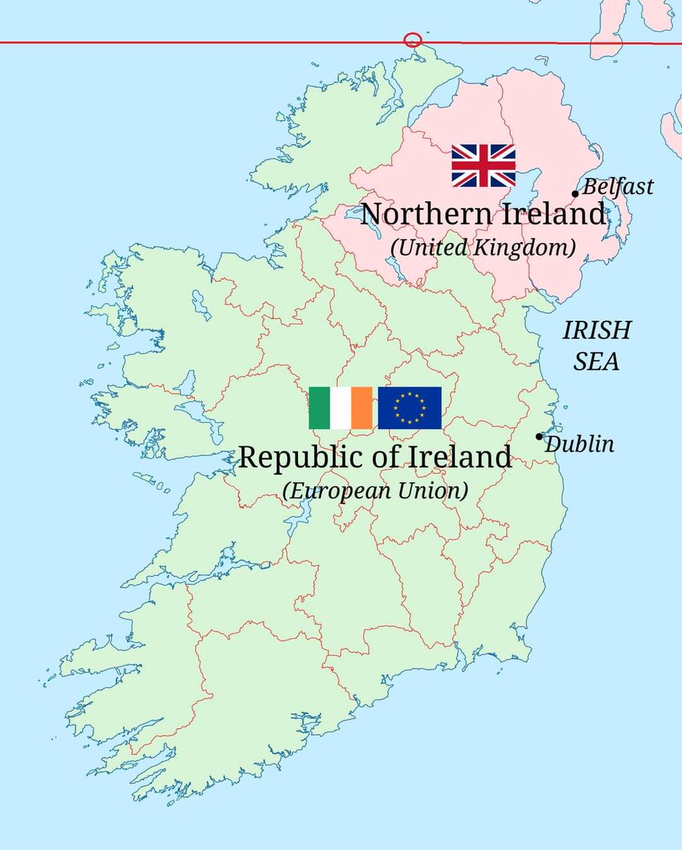 The far north of Ireland is further north than Northern Ireland.