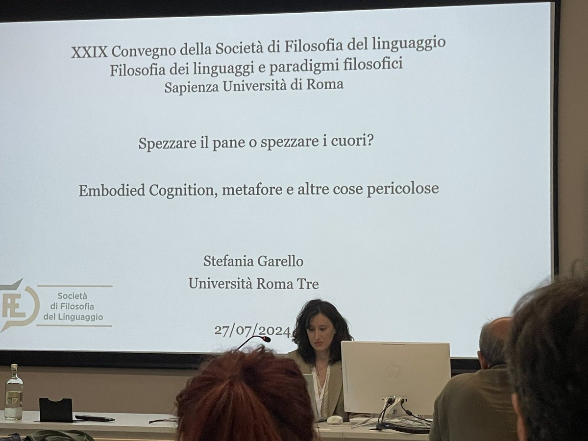 marco carapezza 🇪🇺 (@mcarapezza1) on Twitter photo Roma, congresso soc filosofia del linguaggio, concludiamo l’interessante giornata di oggi con <a href="/GarelloStefania/">Stefania Garello</a> in sessione plenaria:“metafore ed emodied cognition”. Roma, congresso soc filosofia del linguaggio, concludiamo l’interessante giornata di oggi con <a href="/GarelloStefania/">Stefania Garello</a> in sessione plenaria:“metafore ed emodied cognition”.