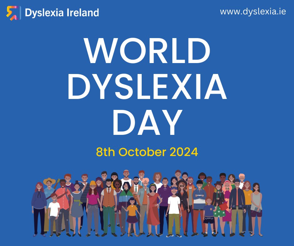 DyslexiaIreland's tweet photo. On Tuesday 1st October Dyslexia Awareness Month begins and the 8th October is World Dyslexia Day. 

Together we can raise awareness of dyslexia and deepen understanding. 

Get involved. ⬇️

https://t.co/RA1UH5xwsP https://t.co/qLUciSXv1a