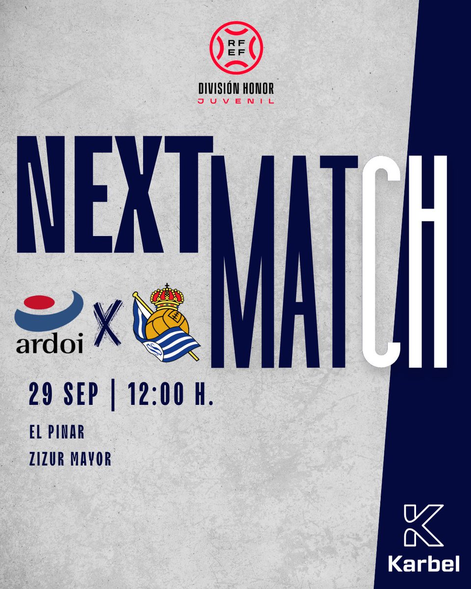 𝐃𝐇 𝐉𝐔𝐕𝐄𝐍𝐈𝐋 | 🤩 ¡𝙍𝙚𝙥𝙚𝙩𝙞𝙢𝙤𝙨 𝙚𝙣 𝙘𝙖𝙨𝙖!

🔜 #ArdoiRealSociedad