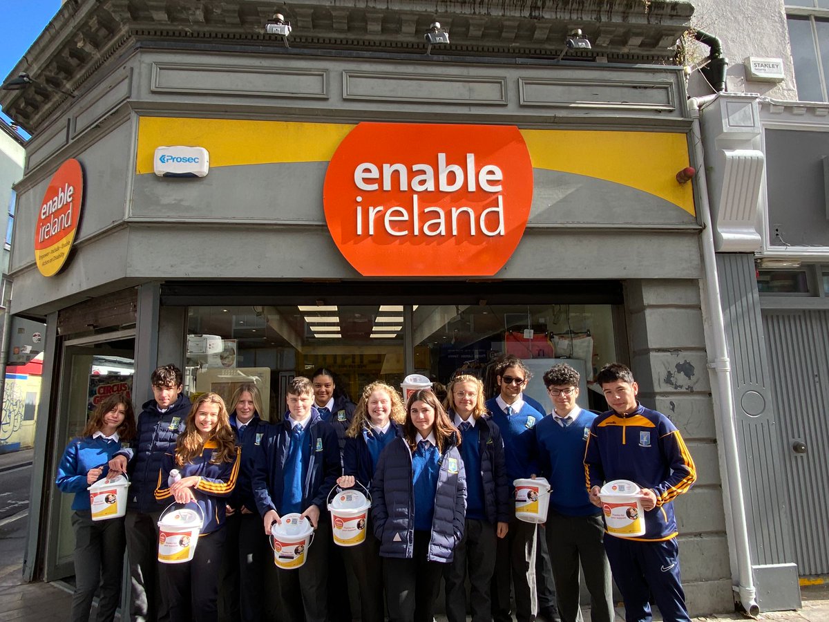 DeerparkCBS's tweet photo. Fourth years collecting for @EnableIreland who help to enable and empower children and adults with disabilities to achieve independence, choice, and inclusion in communities.
#cercork #enableireland #fundraising #corkcity #students #secondaryschool #cork #school https://t.co/PrJcx4VUcV