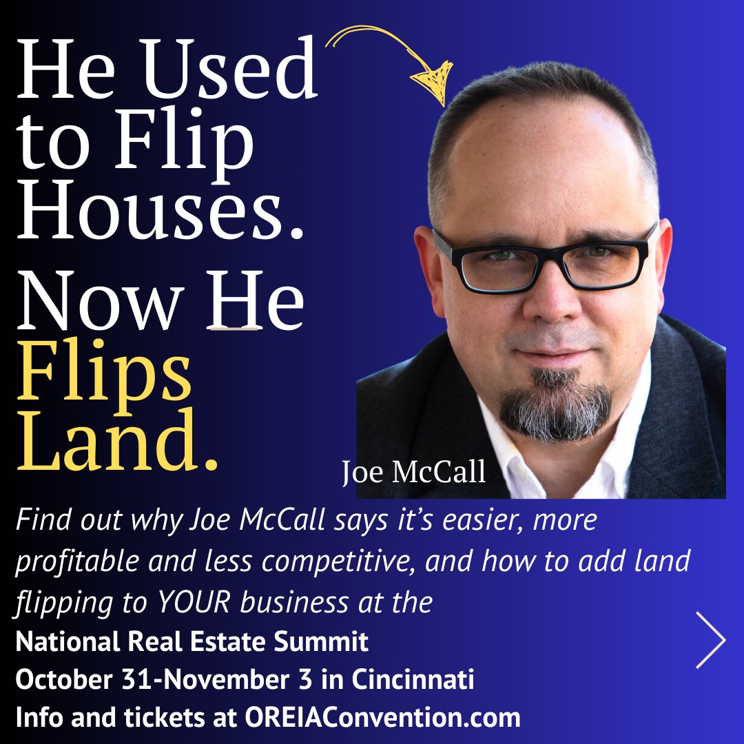 We're hearing it from wholesalers everywhere: "There's just too much competition". 

But that's not what the LAND flippers are saying. They're bragging about how easily they're finding and flipping deals.

Don't hate. Join 'em. Let's meet up at the Summit, OREIAConvention.com